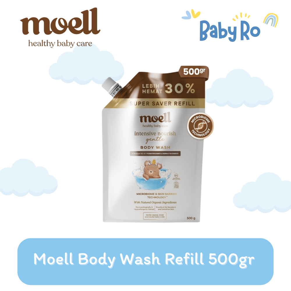 Sabun Mandi Bayi | Sabun Bayi Cair | Sabun Cair Bayi | Moell Body Wash Refill 500gr