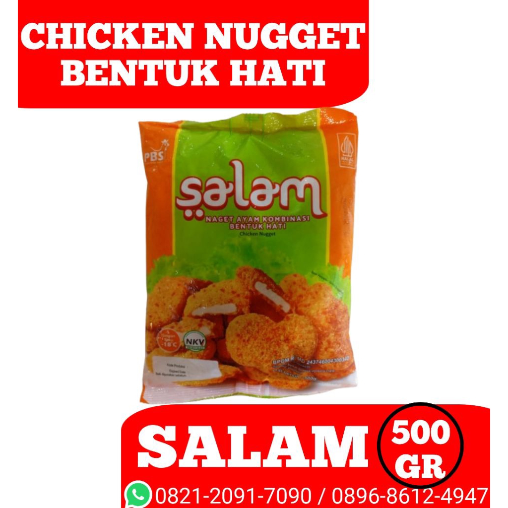 SALAM CHICKEN NUGGET HATI 500gr
