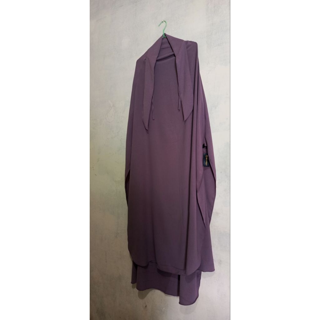 French Khimar Crinkle Safa Tsurayya Warna Mauve