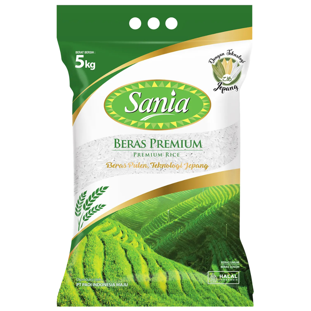 Beras Sania 5 Kg Beras Premium ( 3 Pcs)