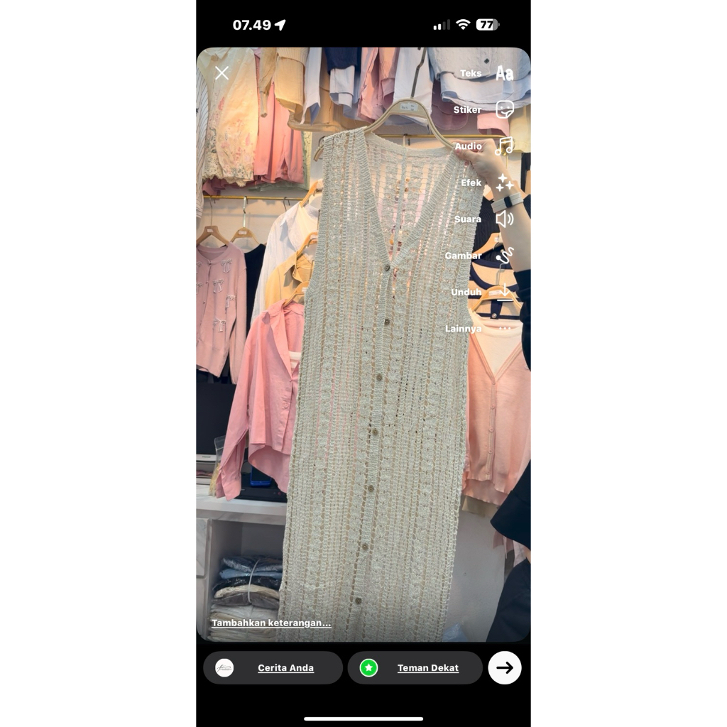 dress pantai panjang cardi