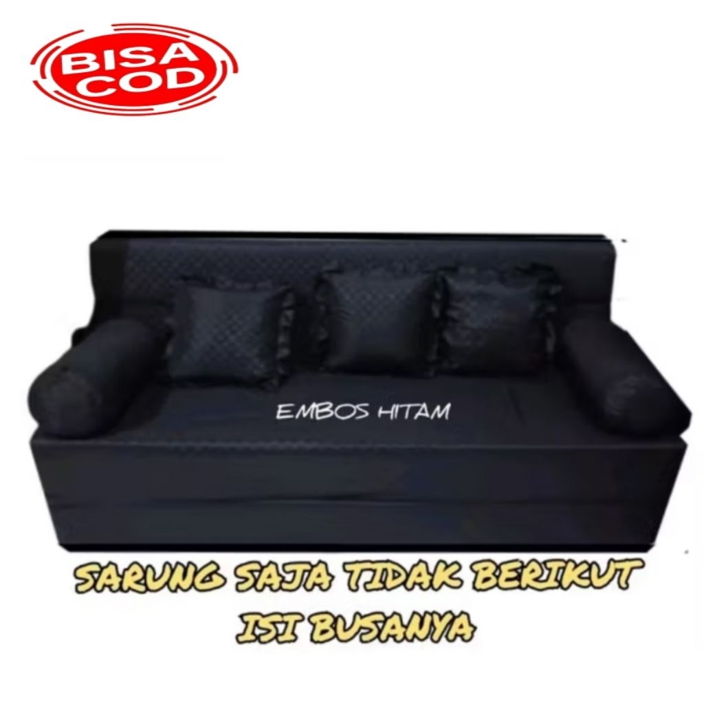 Sarung Sofabed Inoac dan Royal Tebal 20cm No 1 2 3 4 - Sprei Resleting Kasur Busa Sofa Bed Motif Emb