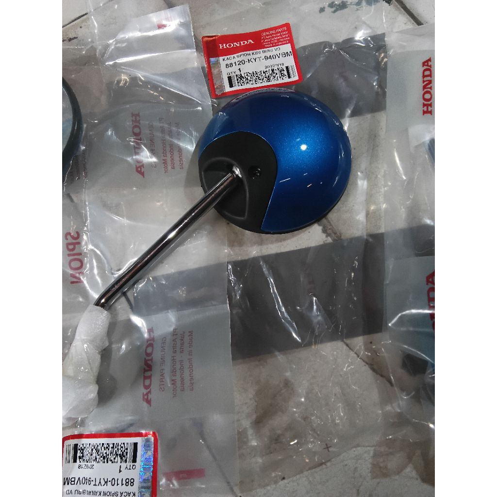 88120 KYT 940VBM KACA SPION SCOOPY KARBU SCOOPY Fi BIRU ORIGINAL AHM