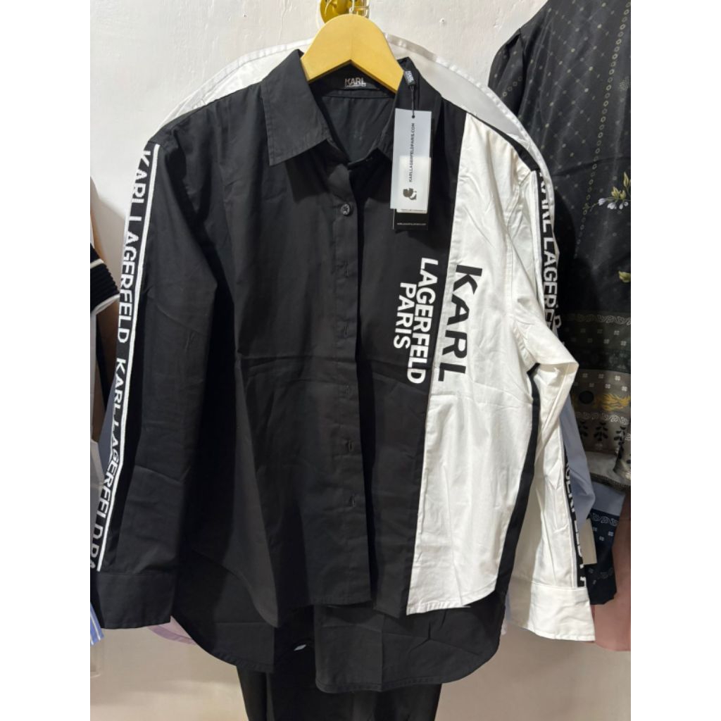 kemeja karl lagerfeld 2 tone