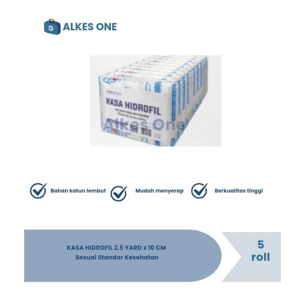 Kasa Hidrofil 2.5 Yard x 10 Cm Onehealth (Verban Steril Hidrofil)