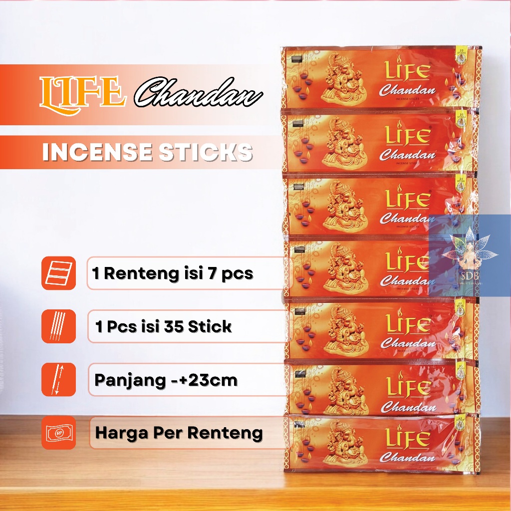 Dupa Life Chandan/Cendana Aromaterapi Dupa Renteng/Renceng Dupa Darshan Life