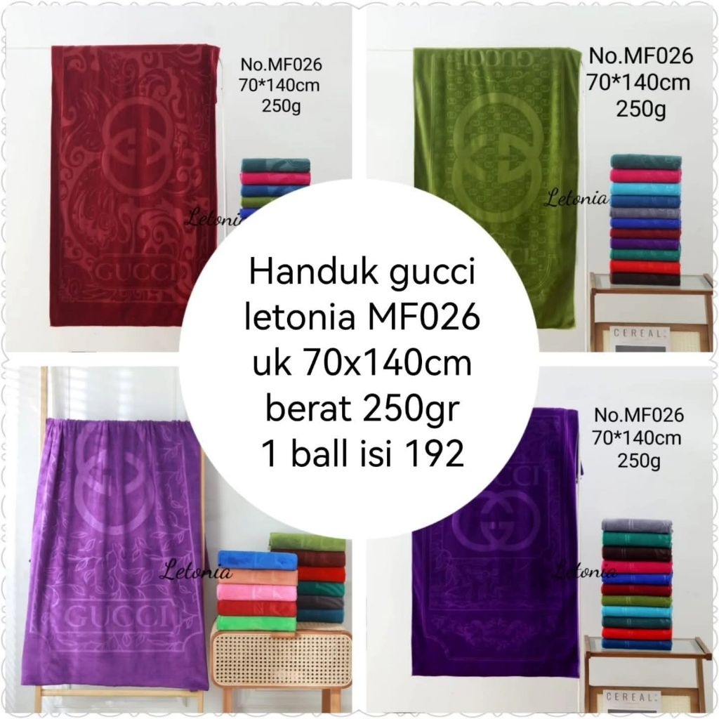 Handuk Gucci Ukuran 70x140cm