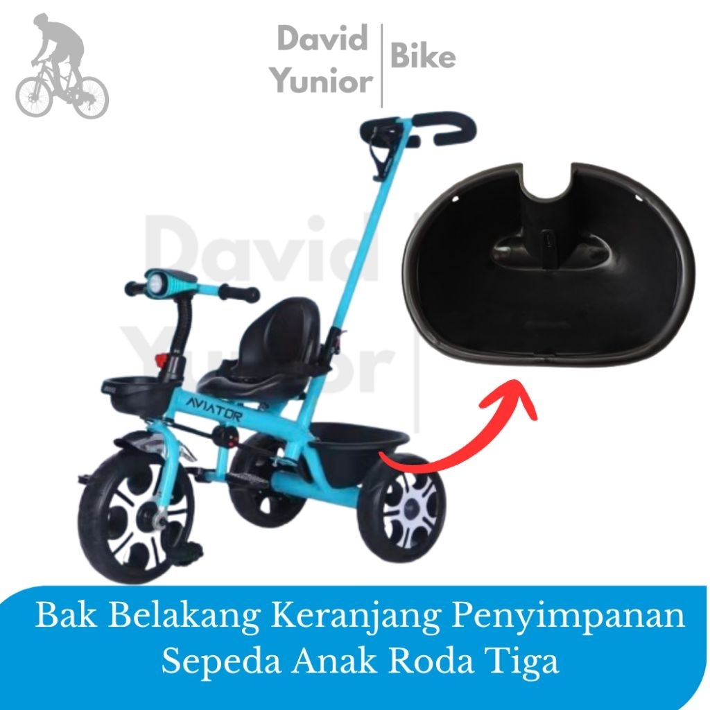 Bak Belakang KERANJANG Penyimpanan Serbaguna Sepeda Anak Roda Tiga TRICYCLE