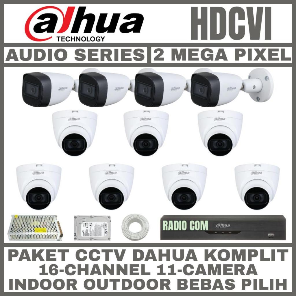 PAKET CCTV DAHUA 2MP 16 CHANNEL 11 CAMERA AUDIO BISA MEREKAM SUARA DAN VIDEO