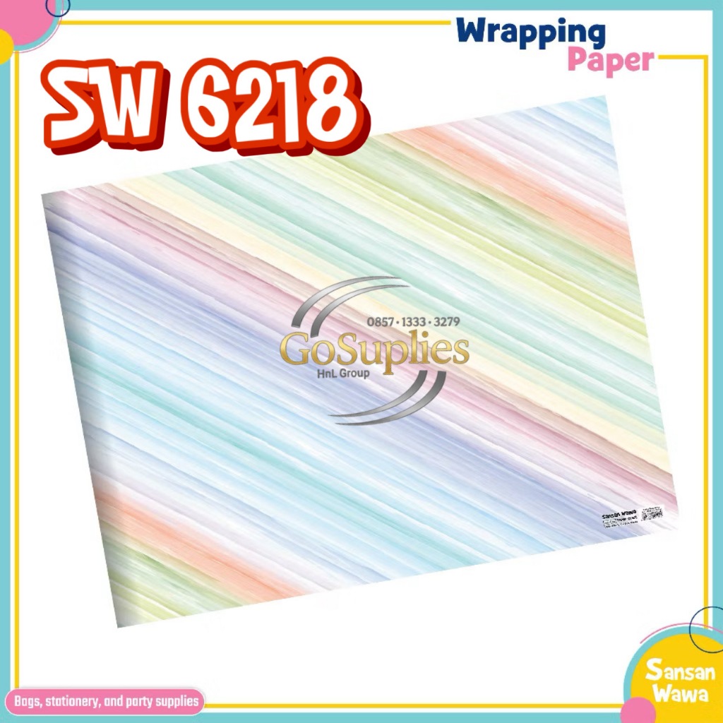 ( 5 Lembar ) AESTHETIC SANWA -  KERTAS KADO SANSAN WAWA / GIFT WRAPPING PAPER CLASSIC VINTAGE
