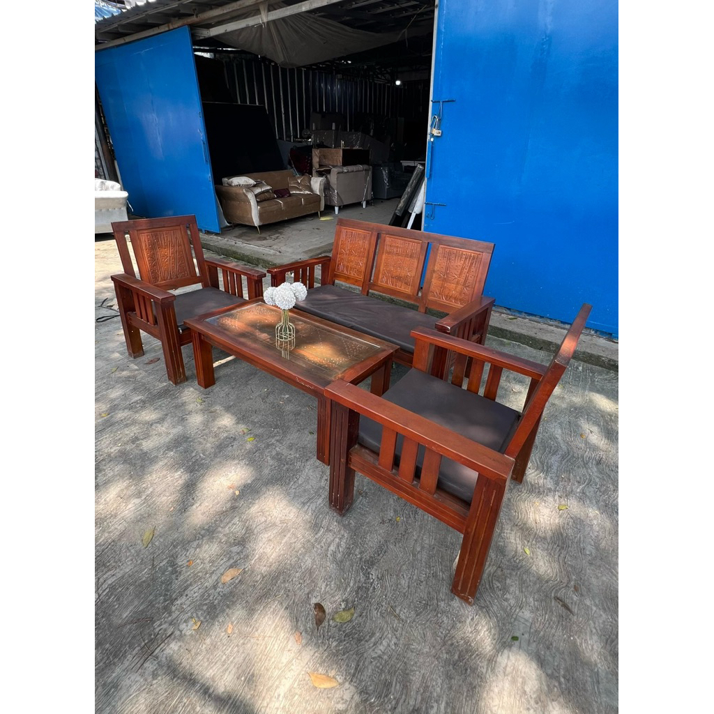 Kursi Jati Ukir + Jok 311 / Kursi Jati Kokoh / Kursi Jati Mewah