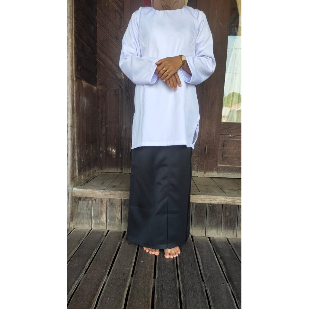SERAGAM SEKOLAH BAJU KURUNG PUTIH  KERAH sanghai KAIN BALIMOR BUAT SMP/MTS/SMA/MA