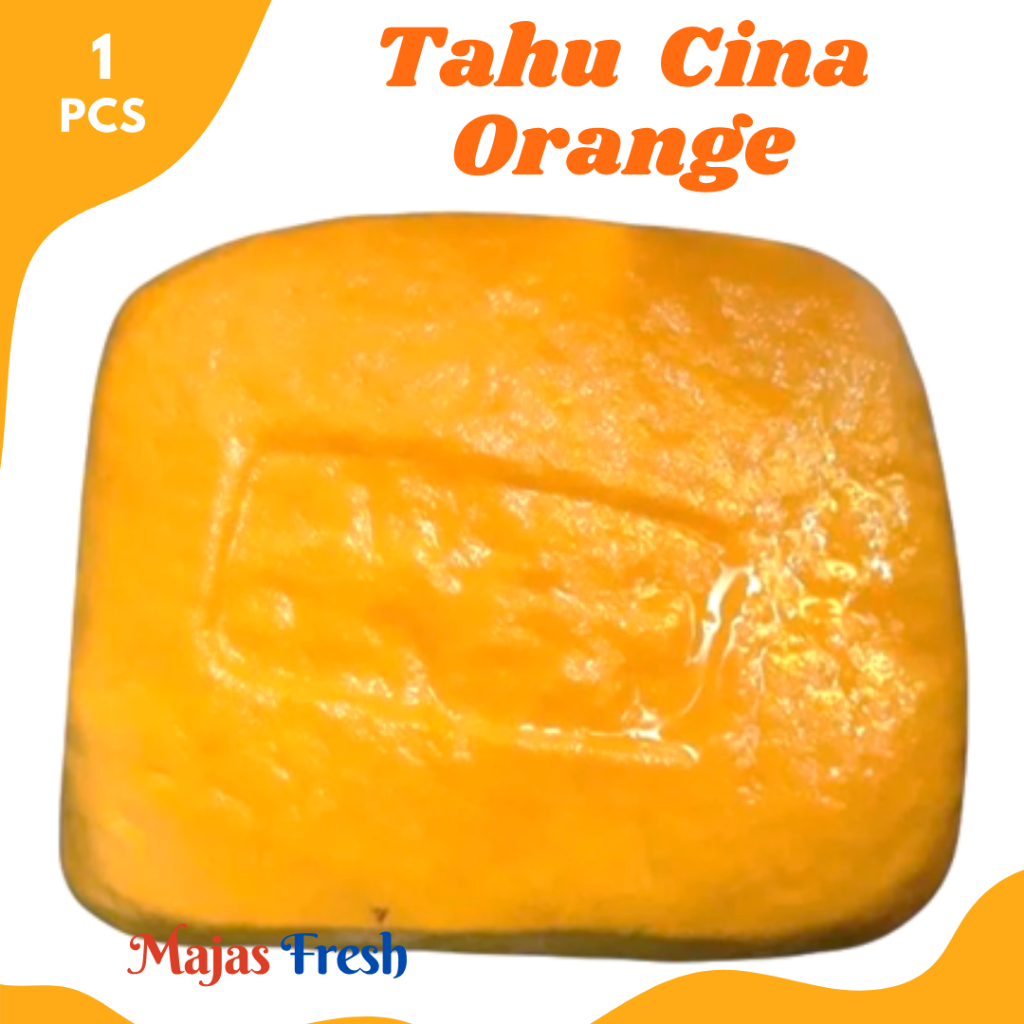 TAHU CINA ORANGE Segar - Sayur Tahu Orange Kotak / Tahu Takwa Cina / Tahu Kuning Oranye Gepeng Fresh