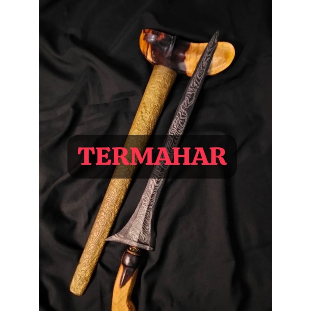 Keris Sepuh Jalak Pamor Lawe Saukel Langka Original Kuno Warangka Gayaman Jogja - keris murah