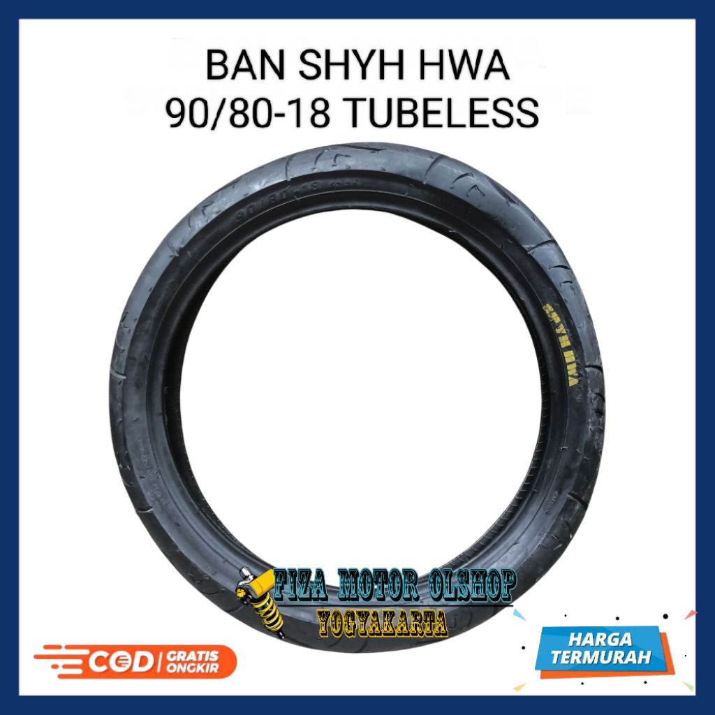(Ready COD) Ban 90/80-18 Tubeless Ban 90/80 Ring 18 90 80 18 Tubeless Original Shyh Hwa