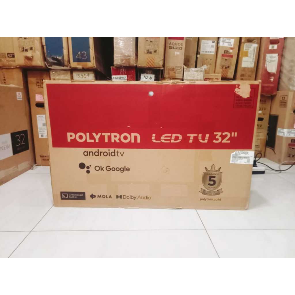 TV LED POLYTRON ANDROID 32 INC 32AG5759 NEW GARANSI RESMI +FREE PACKING KAYU (5922R)