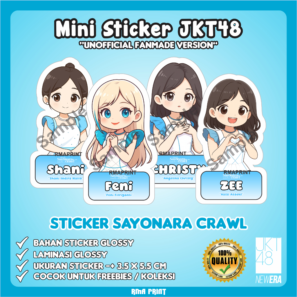 Sticker Mini Jkt48 Sayonara Crawl