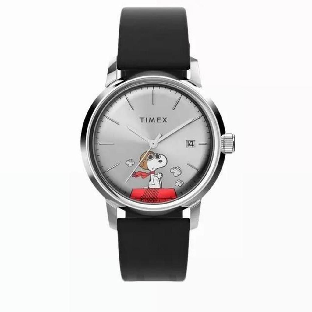 TIMEX TW2W49600 Jam Tangan Pria Automatic Marlin Peanuts Snoopy 40mm Original