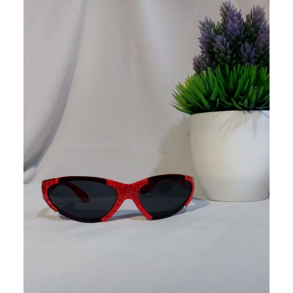 Kacamata Anak Hitam Gaya Motif Spiderman Laki-laki