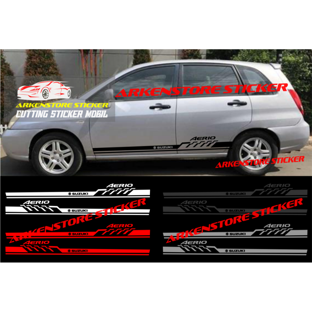 Promo sticker mobil aerio cutting sticker stiker mobil suzuki aerio stiker aerio