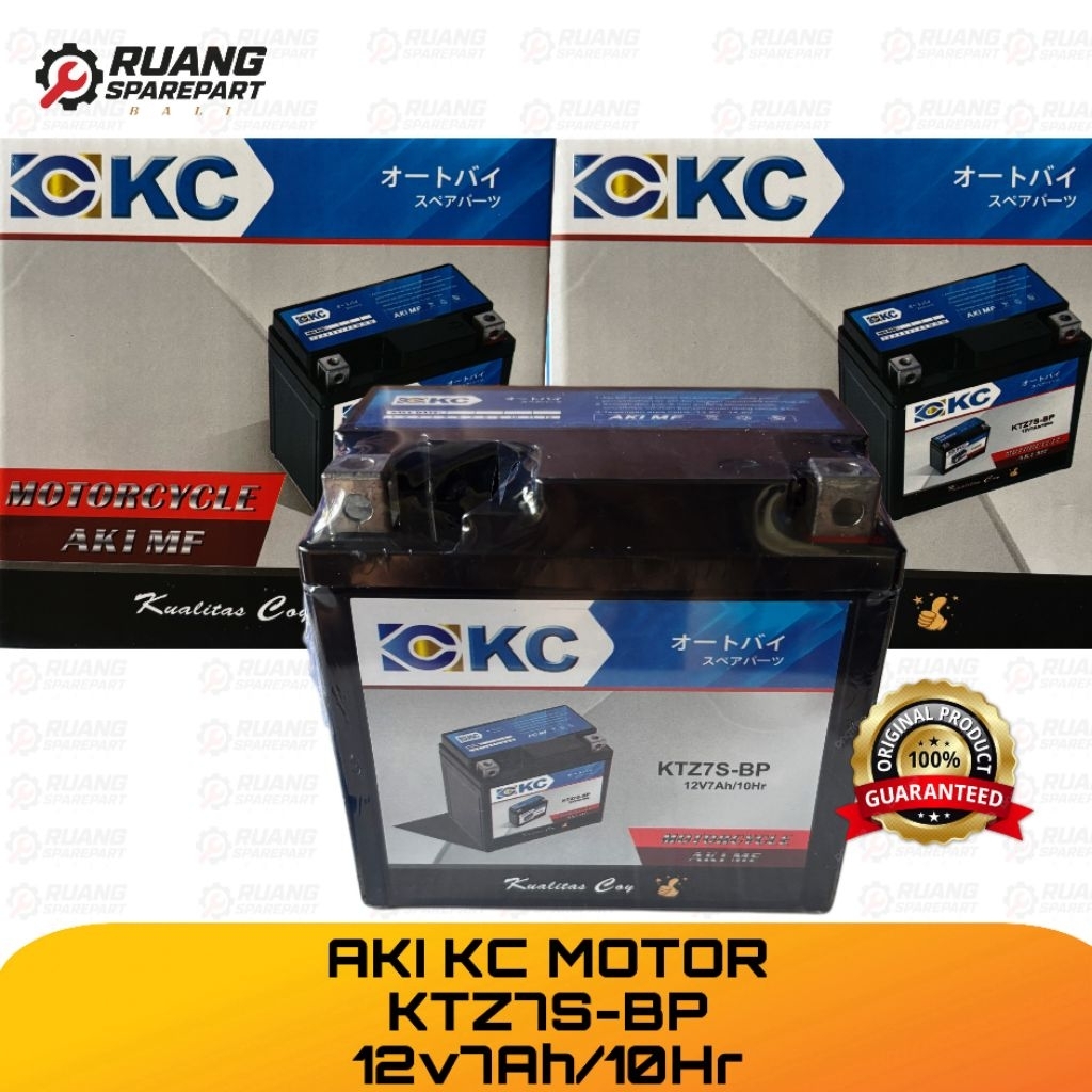 Aki KC Motor Scoopy FI Vario 125 Vario 150 Nmax New Satria Fu CB150R PCX 150 KTZ7S-BP aki kering MF 