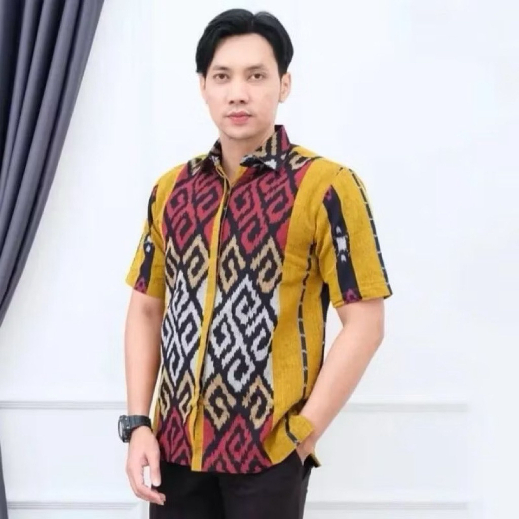 Kemeja pria tenun kemeja pria pendek kemeja pria keren