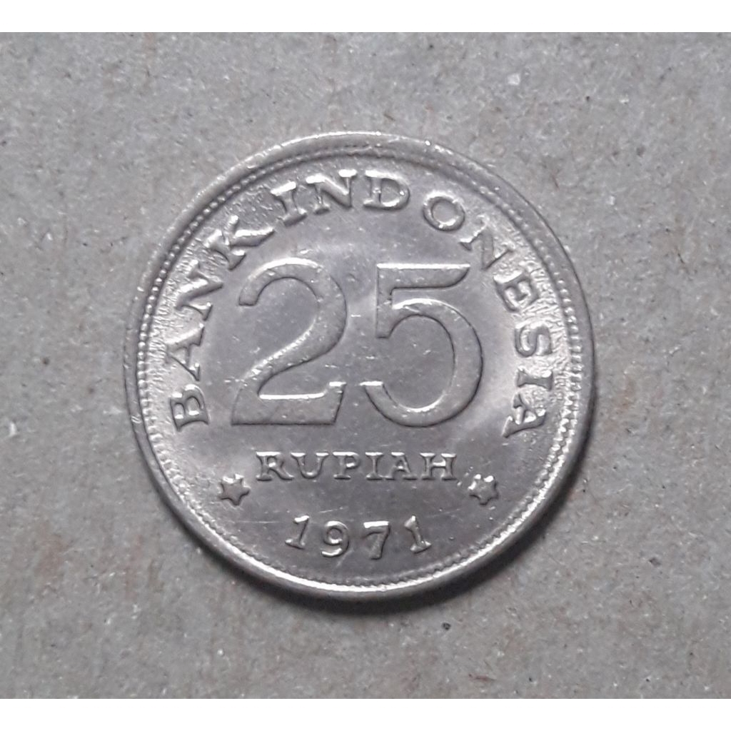 koin 25rupiah tahun 1971