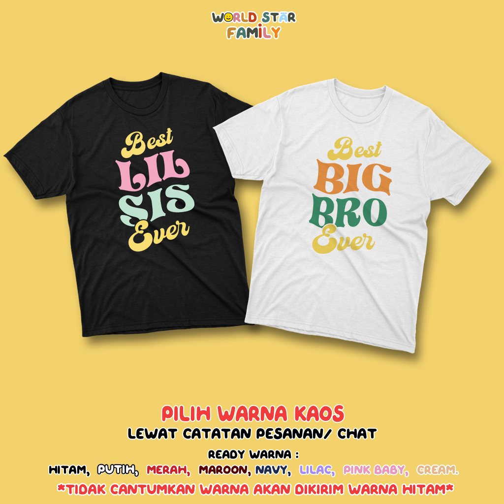 WSF Kaos Anak Murah Couple Sibling Kakak Adik Family Look Lucu Kekinian Anak Cowok Anak Cewek WSFSIB