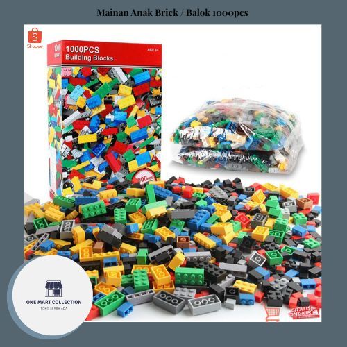 Brick Mainan Balok Edukatif 1000PCS Anak