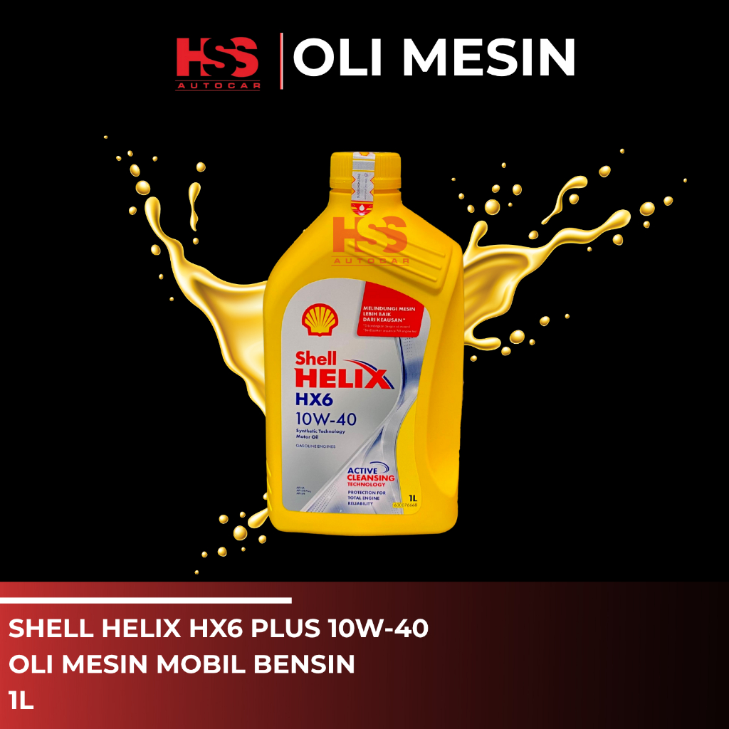 Oli Mesin Shell Helix HX6 10W-40 1L/Oli Shell 10W-40 1L