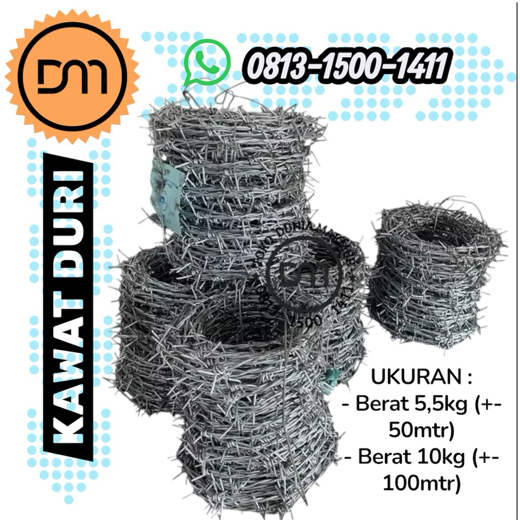 Kawat Duri / kawat pagar berduri / kawat pengaman pagar / kawat Duri 6kilo / kawat duri 1roll / kawa