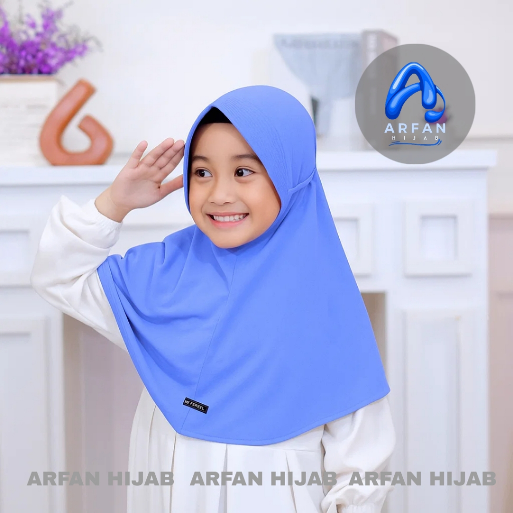 Jilbab tali ulir anak /hijab tali kepang KIDS /kerudung bergo ped ropel