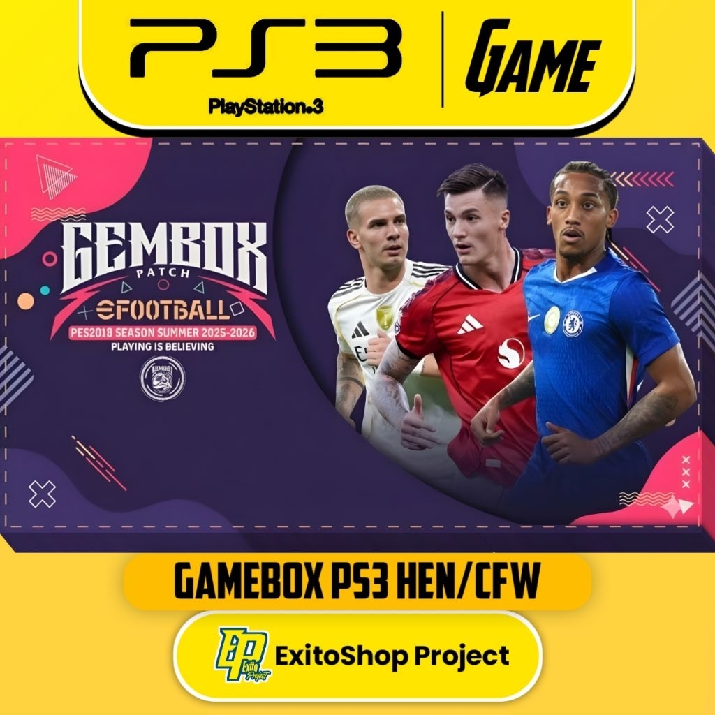 GAMEBOX PS3 HEN/CFW PES 2026 UPDATE TERBARU
