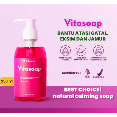 Vitasoap - Sabun Antiseptik Gatal untuk Kulit Alergi dan Sensitif NEW