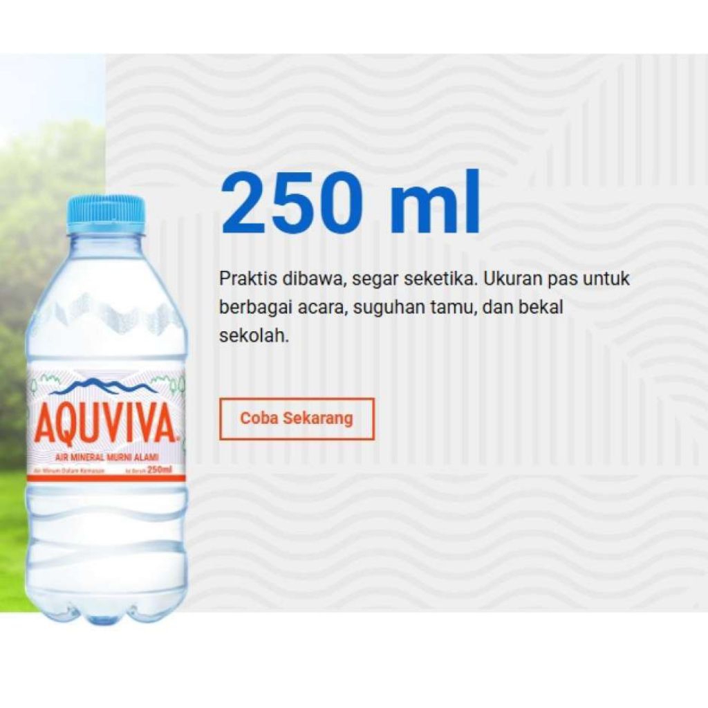 Aquviva mini 250ml - 1 pack isi 24 botol