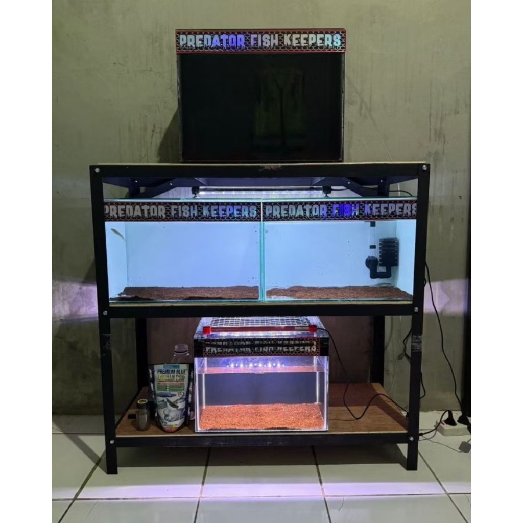 Rak serbaguna P80cm L30cm T80cm 3 susun / Rak aquarium / rak penyimpanan / Rak bongkar pasang / Rak 