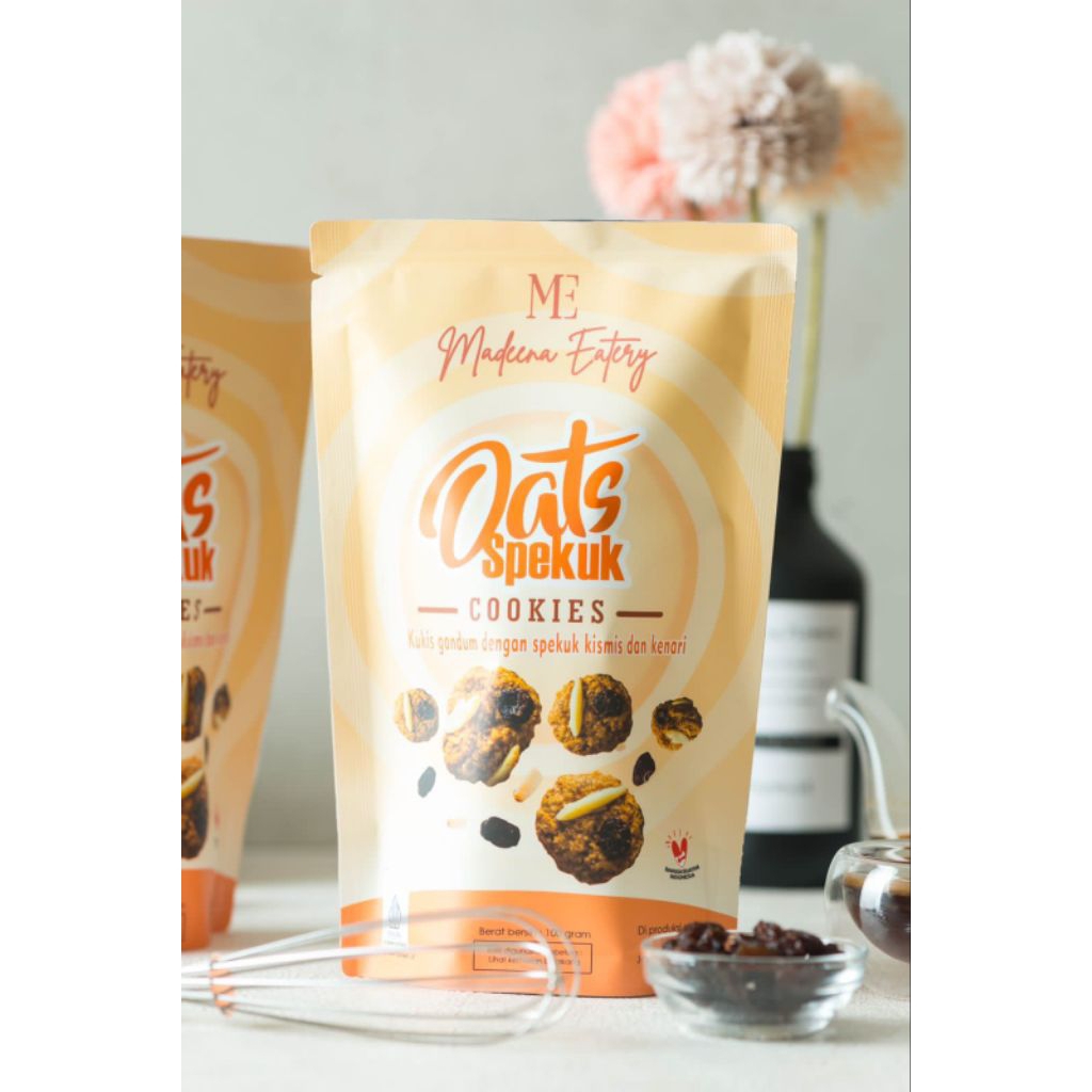SEMARAK JBL - OATS SPEKUK COOKIES POUCH 100 gram KUE  KERING PREMIUM HALAL INDONESIA MADEENA EATERY