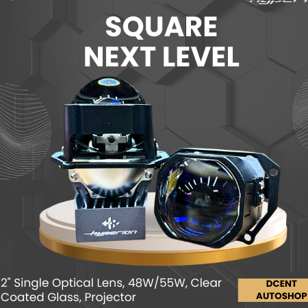 Headlamp Projector Mobil - Projectod Hyperion Square Next Level - 2 Inch - Headlamp / Bohlam Mobil -