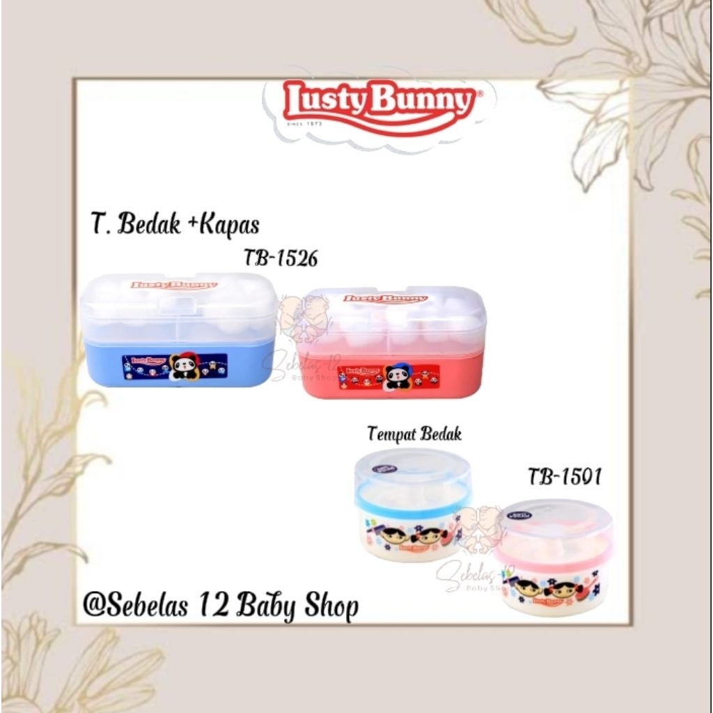 LUSTY BUNNY Powder Case Tempat Bedak Bayi TB-1501// Tempat Bedak Bayi + Kapas TB-1526 // Tempat Beda