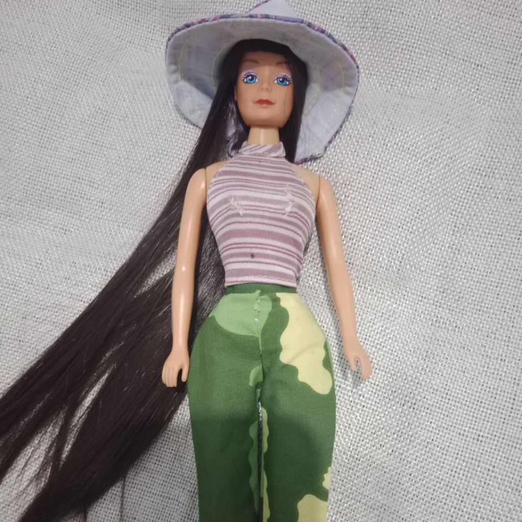 Barbie set jadul vintage free wig