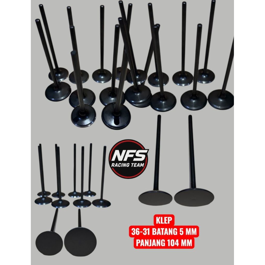 Klep 36-31 Batang 5 MM, Panjang 101 MM NFS Racing Produk