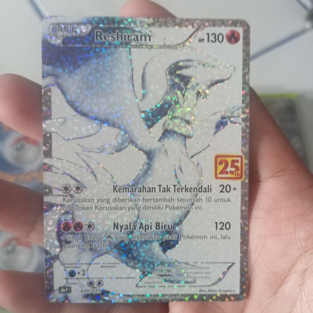 Reshiram 25th minus tcg indo