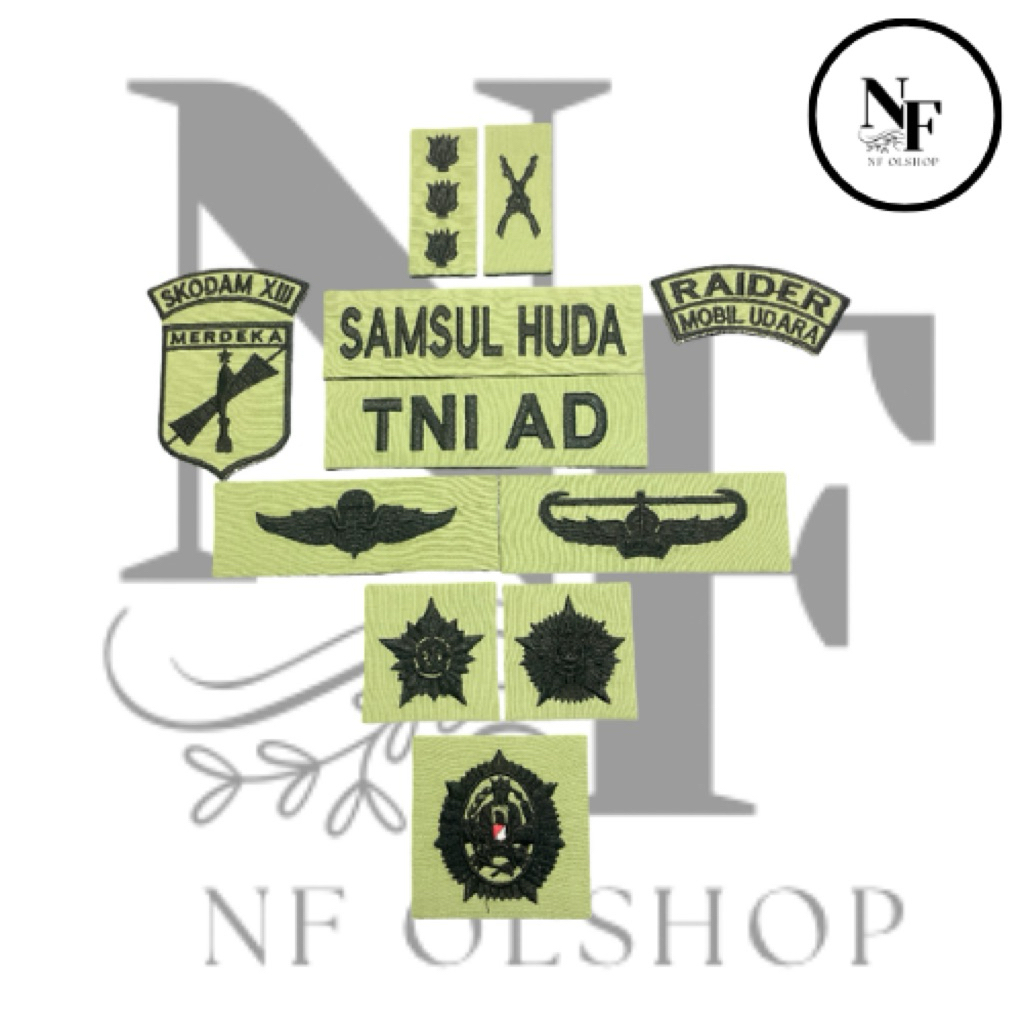 Atribut Brivet PDL Terbaru Sage Green TNI AD AL AU | Atribut Lengkap PDL TNI AD AL AU | Atribut TNI 