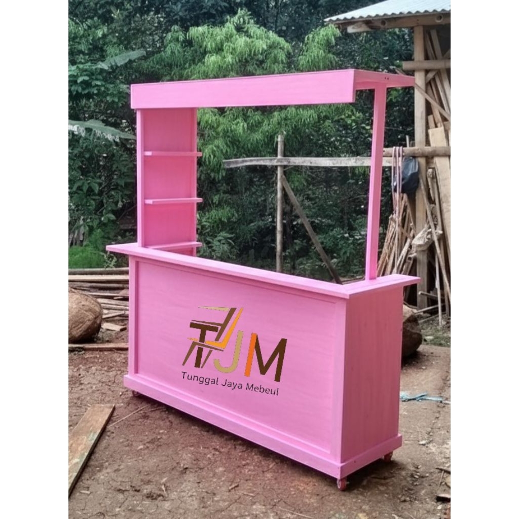 Diskon Booth lipat portable/minibar dapur portable/ Promo Booth portable/Booth kayu murah/Booth jual