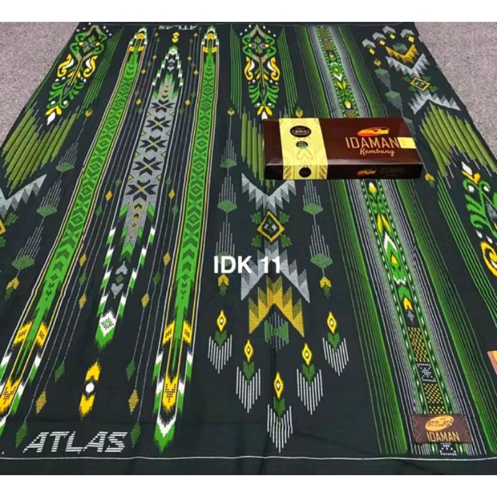 Sarung Atlas Motif Bhs Sarung Pria Dewasa Termurah Sarung Atlas Idaman Kembang Warna Hijau Biru Hita