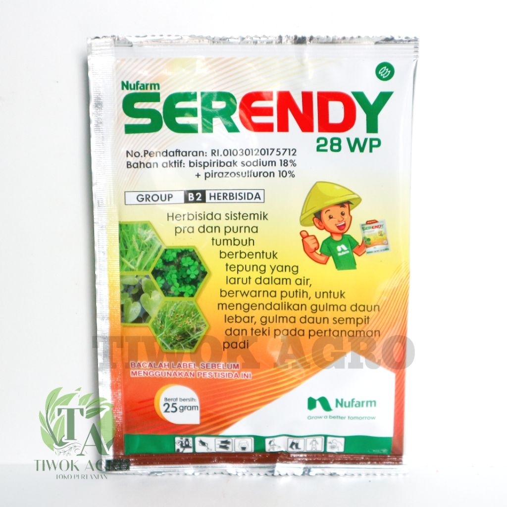Serendy 28 WP Herbisida Padi Pembasmi Gulma Daun Lebar Sempit Teki 25gr