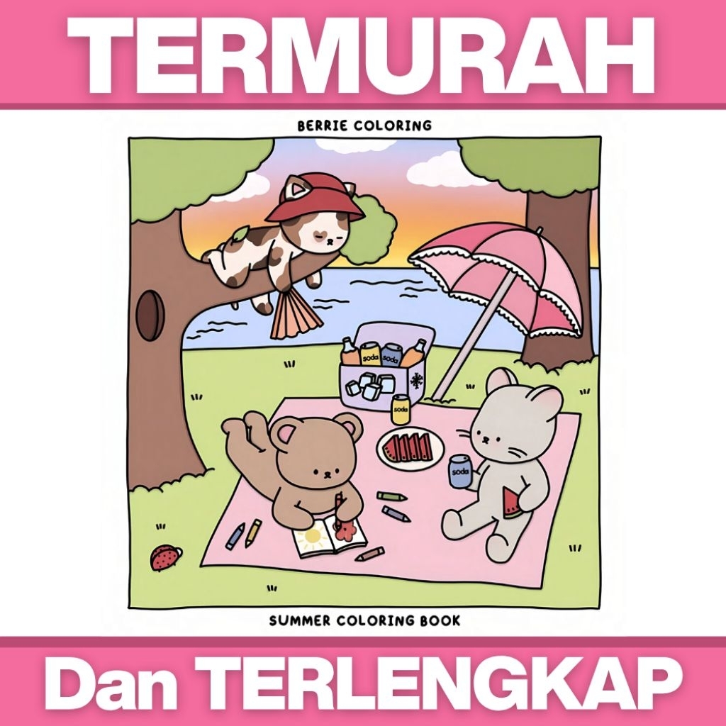 Berrie Coloring Summer Coloring Book untuk Anak dan Dewasa