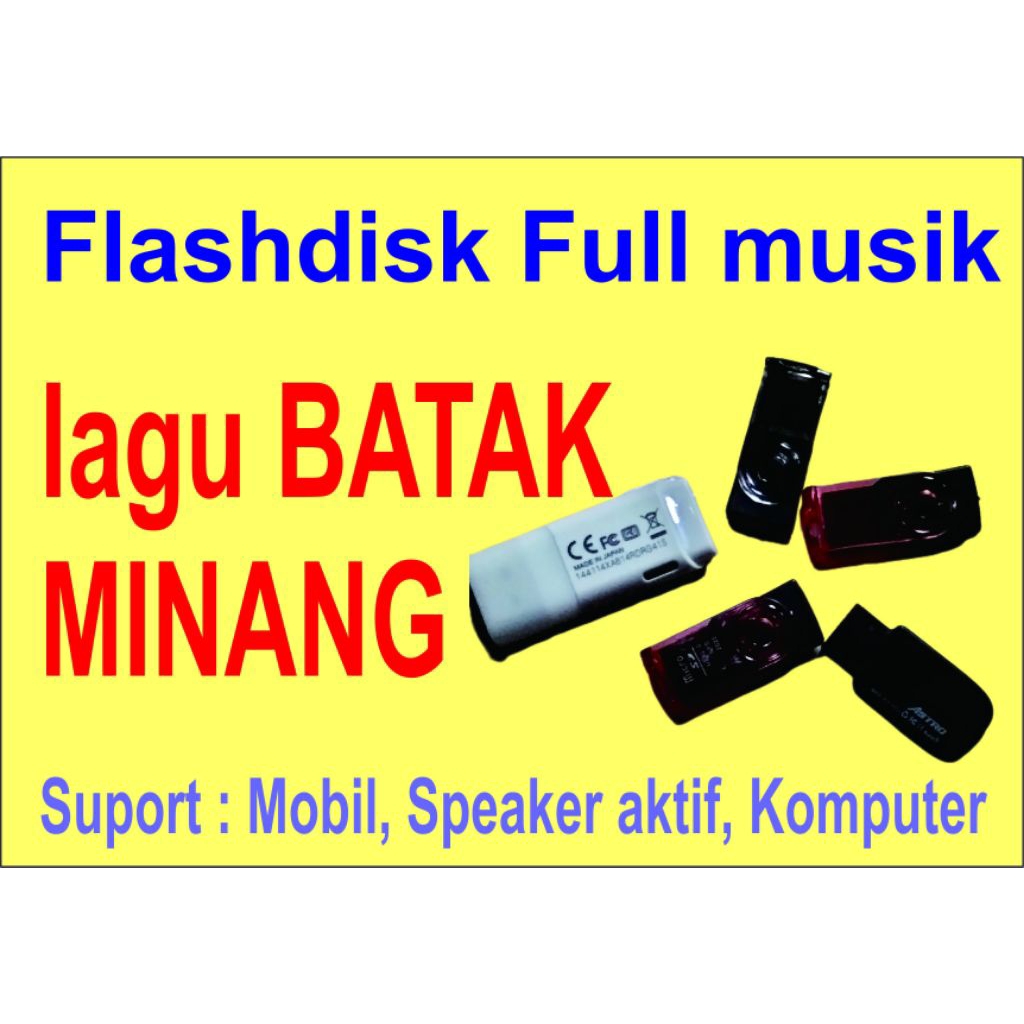 Flashdisk full musik lagu Batak lagu Minang
