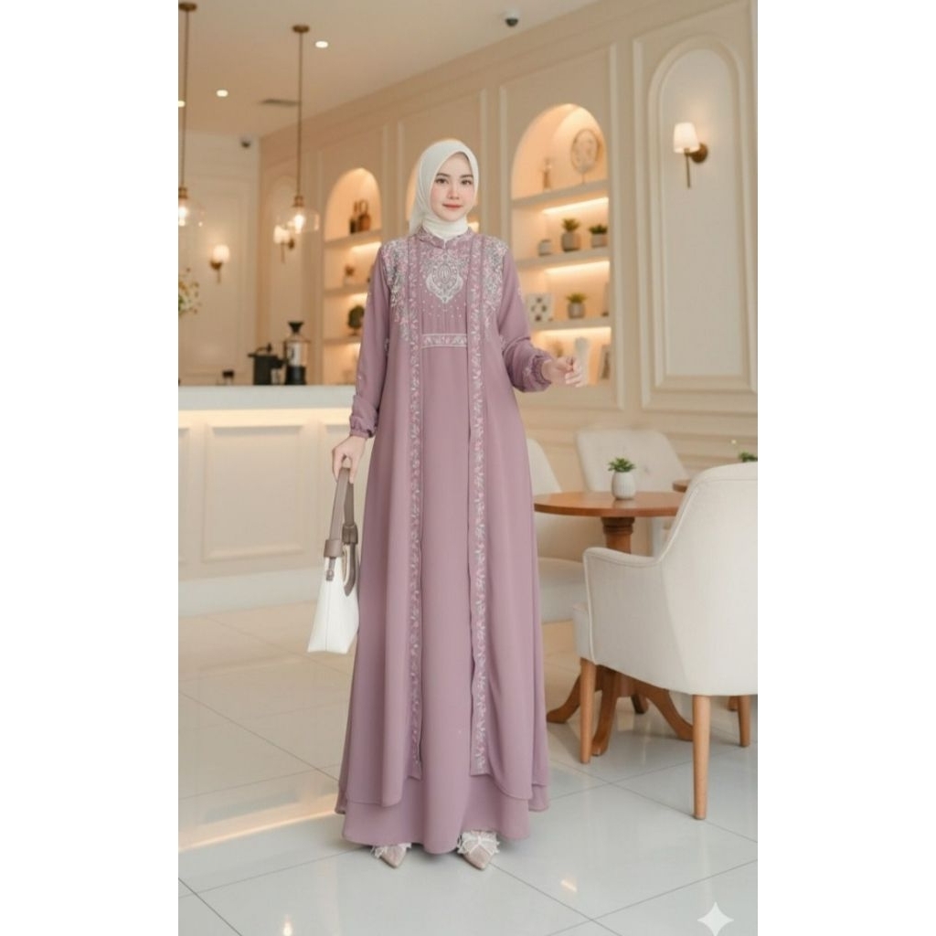 gamis ceruty bordir