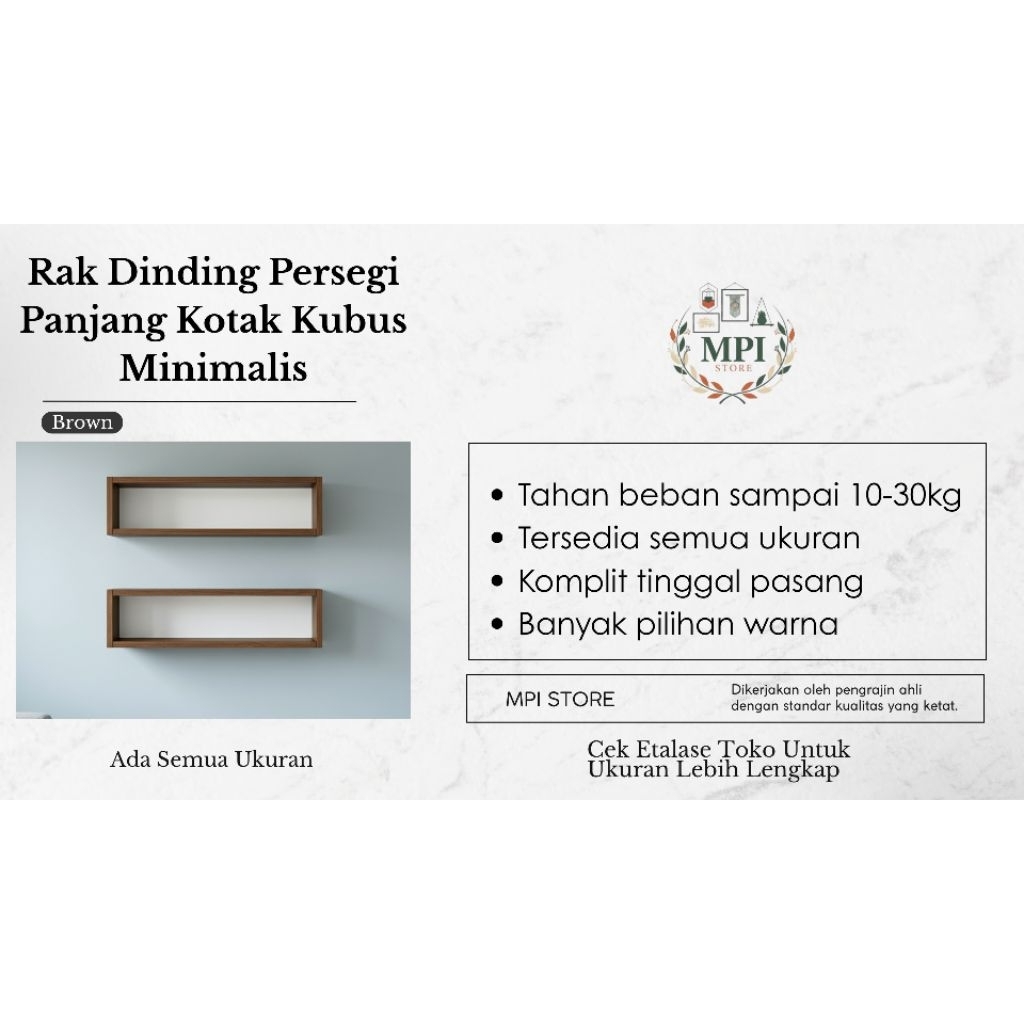 Rak dinding kayu Persegi panjang,kotak,kubus
